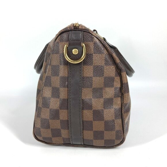 LOUIS VUITTON Authentic Brown Damier Canvas Speedy Bandouliere 25 Boston Bag